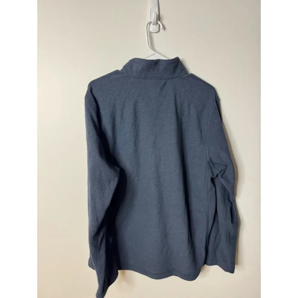 The North Face Mens Blue Quarter Zip Medium Fleece Worm Cold Weather